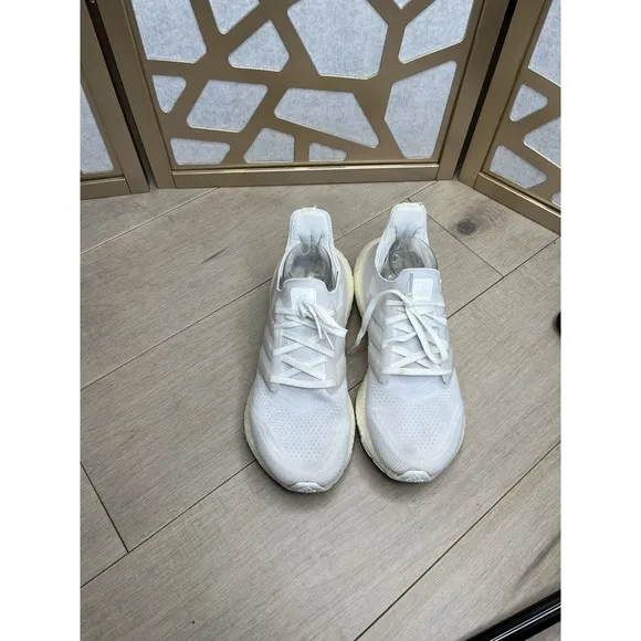 Adidas FY0379 UltraBoost 21 &quot;Triple White&quot; Men Casual Sneakers 8.5