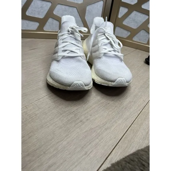 Adidas FY0379 UltraBoost 21 &quot;Triple White&quot; Men Casual Sneakers 8.5