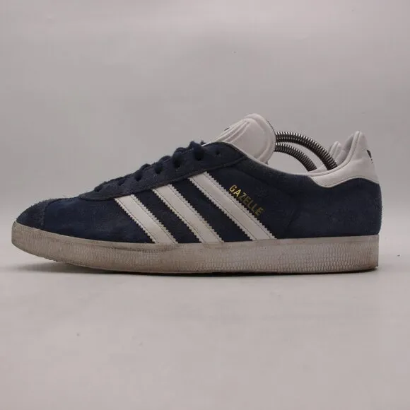 Adidas Gazelle Originals Men's Size 10.5 Navy White Trainers Casual Sneakers