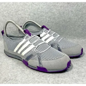 Adidas Golf Shoes Climacool Ballerina Womens 8.5 Gray Purple Lace Up Ultra Light