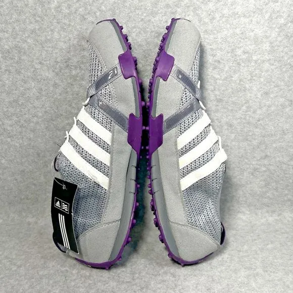 Adidas Golf Shoes Climacool Ballerina Womens 8.5 Gray Purple Lace Up Ultra Light