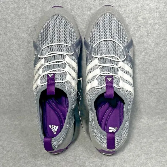 Adidas Golf Shoes Climacool Ballerina Womens 8.5 Gray Purple Lace Up Ultra Light