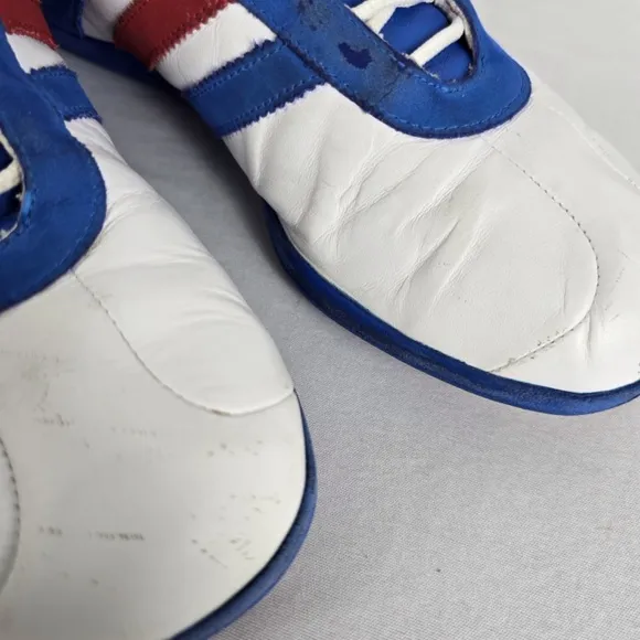 Adidas Gumball 3000 Racing Sneakers Mens 8 White Blue Red Striped 2007