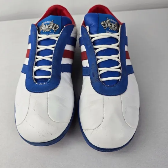 Adidas Gumball 3000 Racing Sneakers Mens 8 White Blue Red Striped 2007