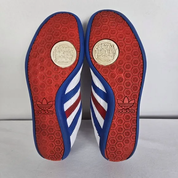 Adidas Gumball 3000 Racing Sneakers Mens 8 White Blue Red Striped 2007