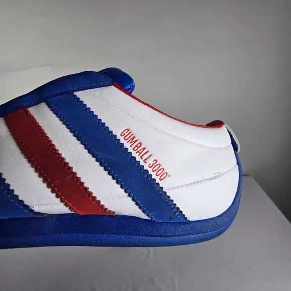 Adidas Gumball 3000 Racing Sneakers Mens 8 White Blue Red Striped 2007