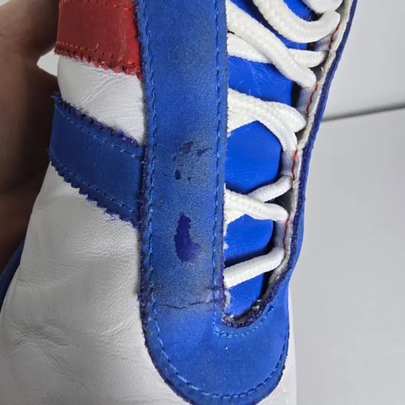 Adidas Gumball 3000 Racing Sneakers Mens 8 White Blue Red Striped 2007