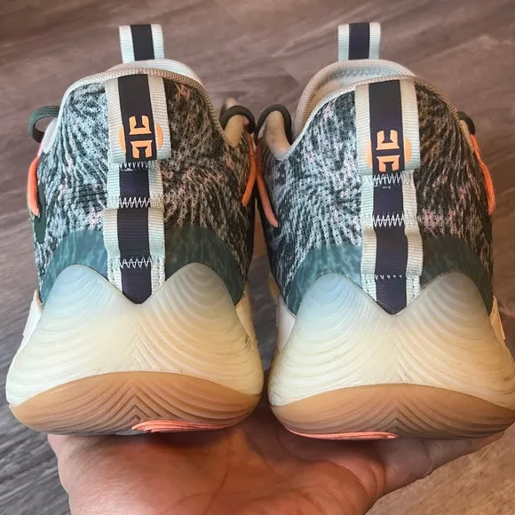 Adidas Harden Step Back 3 Basketball Shoes Green White Mens 12.5 UK 12 EU 47 1/3