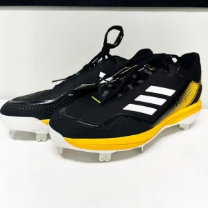 Adidas Icon 7 Black Yellow Baseball Metal Cleats Shoes Men's Size 10