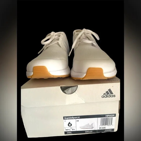 Adidas Kids Size 6Y Rapidasport K White Running Athletic Shoe New in Box