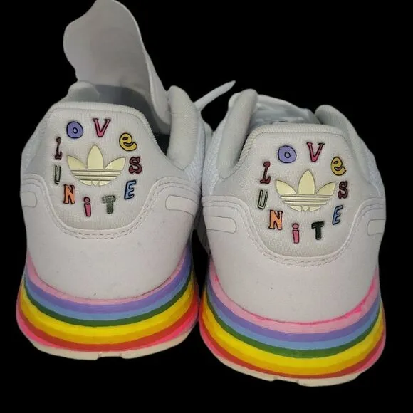 Adidas Men ZX 1K Boost Pride Classic Love Unites Casual Sneakers Size 10