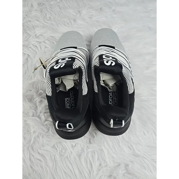 ADIDAS Men's Lite Racer Adapt 7.0 Running Sneakers 9 Wide Slip On Black White