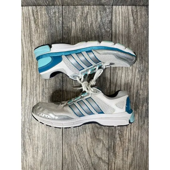 ADIDAS Mens Running Shoes Q22220 Sneakers Silver Aqua size 9