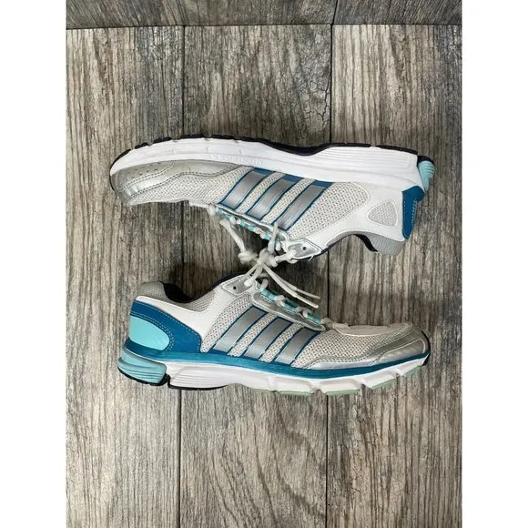 ADIDAS Mens Running Shoes Q22220 Sneakers Silver Aqua size 9