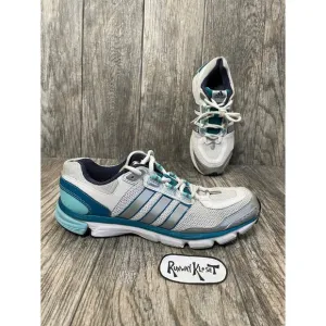 ADIDAS Mens Running Shoes Q22220 Sneakers Silver Aqua size 9