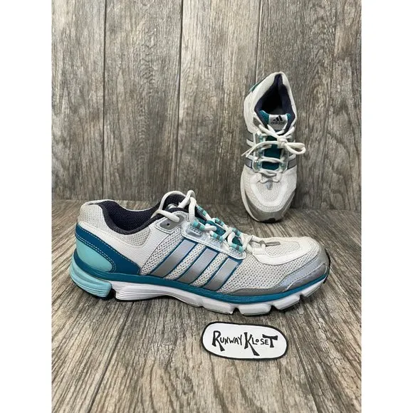 ADIDAS Mens Running Shoes Q22220 Sneakers Silver Aqua size 9