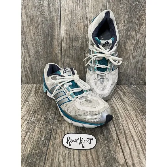 ADIDAS Mens Running Shoes Q22220 Sneakers Silver Aqua size 9