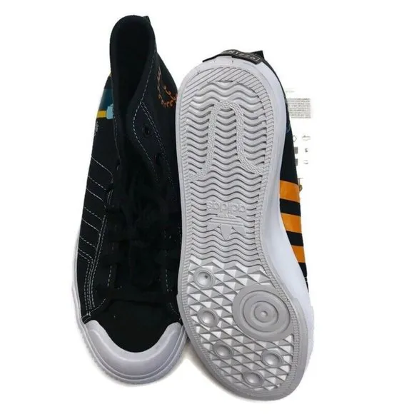Adidas Mens Size 6.5 The Simpsons x Nizza HI RF J Casual Sneakers Pranks On Moe