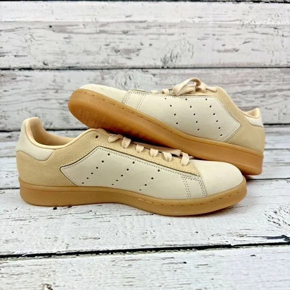 Adidas Men's‎ Stan Smith Originals Tennis Sneakers AHQ6831 White Sand [Size 8]