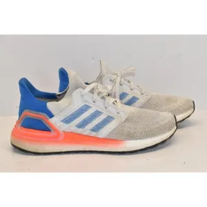 Adidas Men's Ultra Boost 20 Running Shoes Size 10 White Primeknit Lightweight