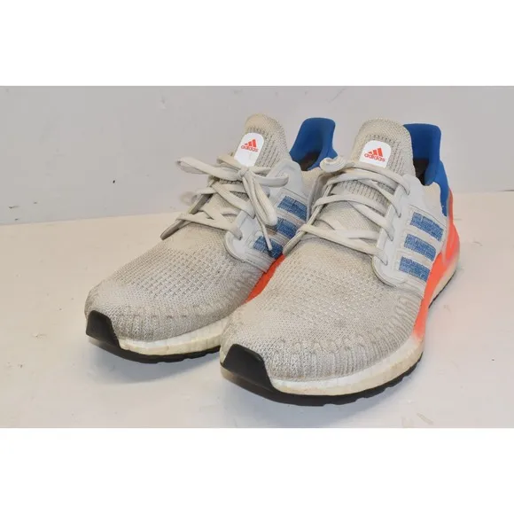 Adidas Men's Ultra Boost 20 Running Shoes Size 10 White Primeknit Lightweight