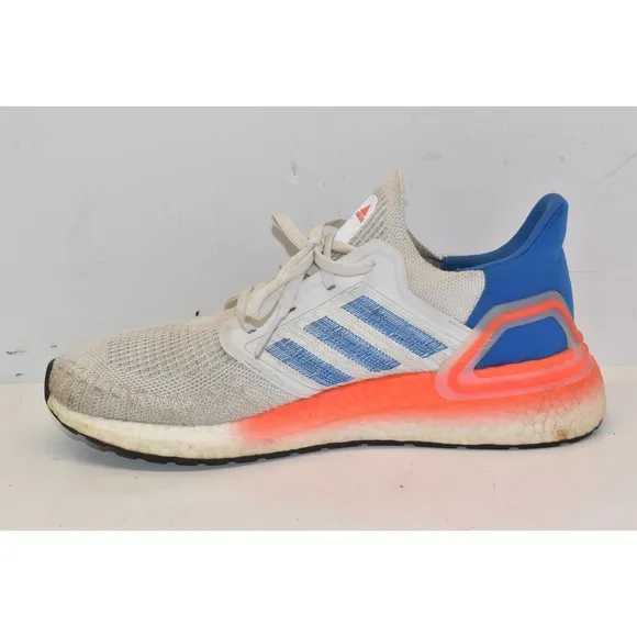 Adidas Men's Ultra Boost 20 Running Shoes Size 10 White Primeknit Lightweight