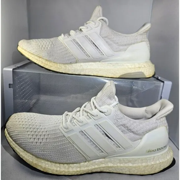 Adidas Men's Ultraboost 2.0 Casual Triple White Sneakers Size 11
