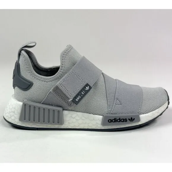 adidas Originals NMD R1 Womens 6 Strap Gray White Running Shoes Sneakers GW9470