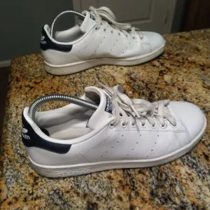 Adidas Originals Stan Smith Core White Navy Casual Sneakers M20325 Men's 8.5