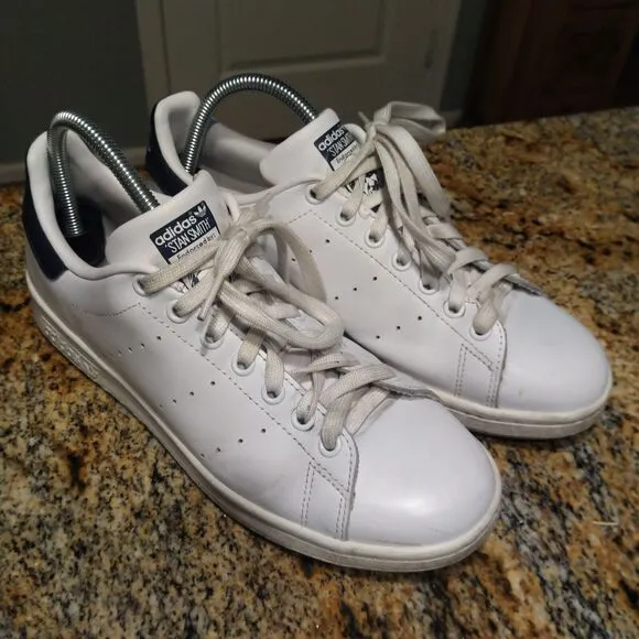 Adidas Originals Stan Smith Core White Navy Casual Sneakers M20325 Men's 8.5