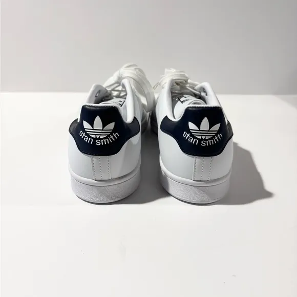Adidas Originals Stan Smith Leather Sneakers Core White Navy Men’s Size 10 NEW