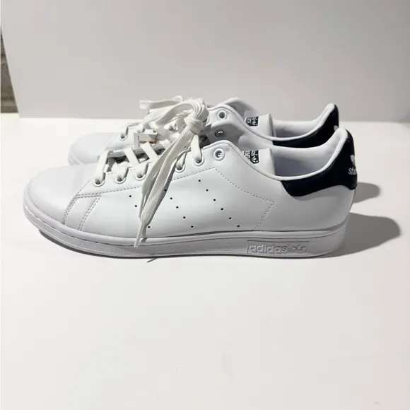 Adidas Originals Stan Smith Leather Sneakers Core White Navy Men’s Size 10 NEW