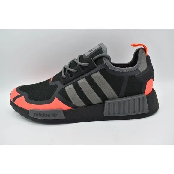 Adidas Originals Mens Size 11.5 NMD R1 Black Red Grey Sneakers Shoes GZ9274