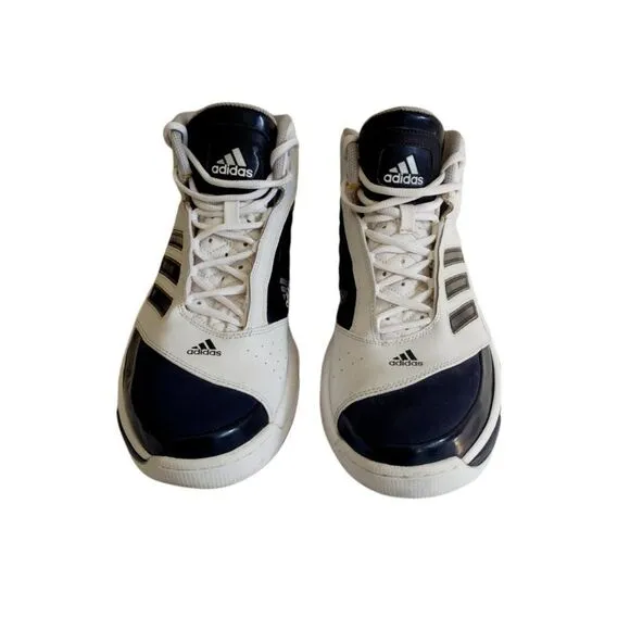 Adidas Post Up 1.5 667858 White Blue Basketball Shoes Sneakers Men's Size 13