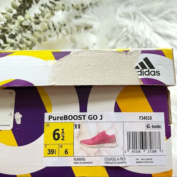 adidas PureBOOST GO sneakers shoes in Pink Y6.5 W8