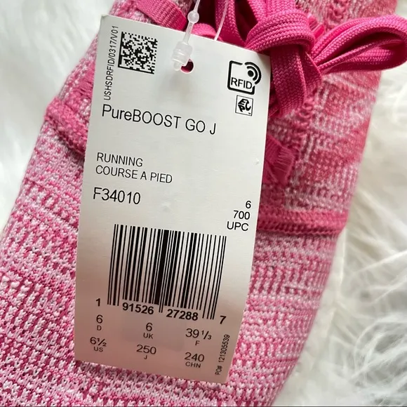 adidas PureBOOST GO sneakers shoes in Pink Y6.5 W8