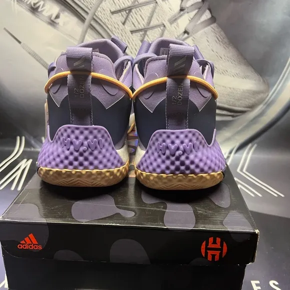 Adidas Purple and Tan Sneakers