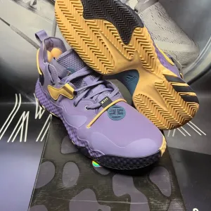 Adidas Purple and Tan Sneakers