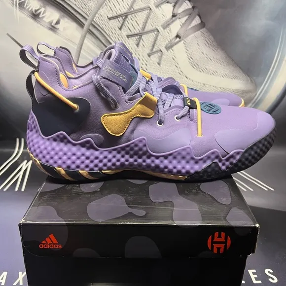 Adidas Purple and Tan Sneakers