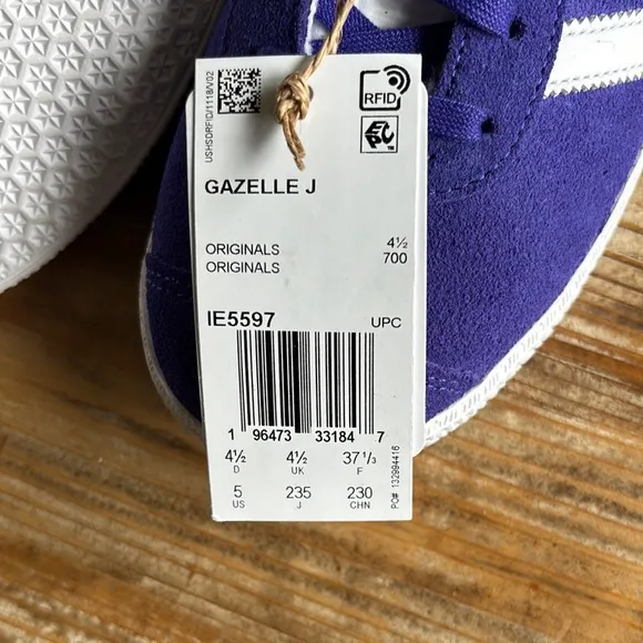 Adidas Purple and White Sneakers