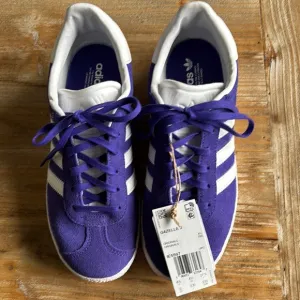 Adidas Purple and White Sneakers