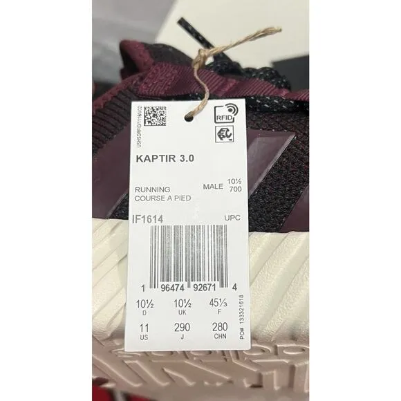 Adidas Running Shoes Men size 11 Kaptir 3.0 lightweight new Joggers Maroon White