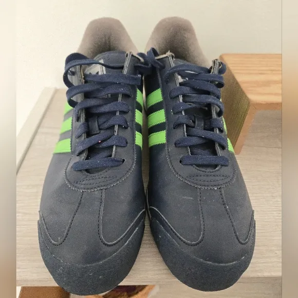 Adidas Samba Shoes Mens Size 10.5 navy blue and green sneakers