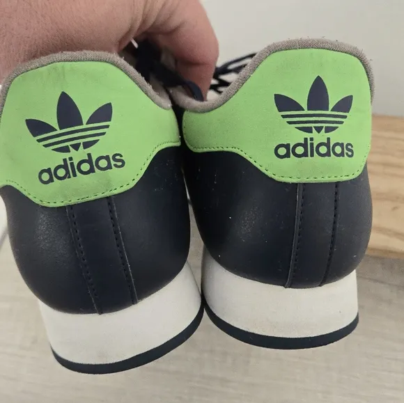 Adidas Samba Shoes Mens Size 10.5 navy blue and green sneakers