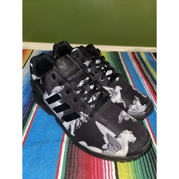 Adidas Shoes Men 13 Mythology RARE ZX Flux Carbon B34138 Stone‎ Garden Photos