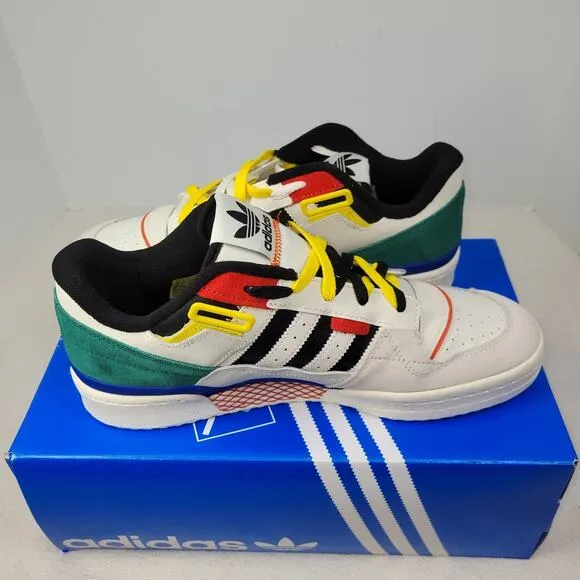 Adidas Shoes Mens Sz 12 Forum Exhibit Low White Multi GW9629 Sneakers Athletic