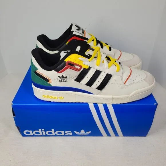 Adidas Shoes Mens Sz 12 Forum Exhibit Low White Multi GW9629 Sneakers Athletic