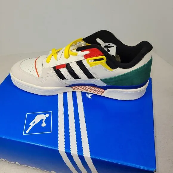 Adidas Shoes Mens Sz 12 Forum Exhibit Low White Multi GW9629 Sneakers Athletic
