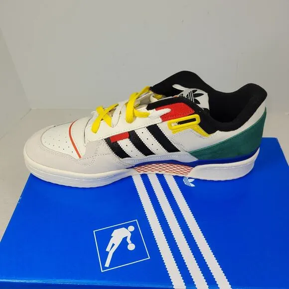 Adidas Shoes Mens Sz 12 Forum Exhibit Low White Multi GW9629 Sneakers Athletic