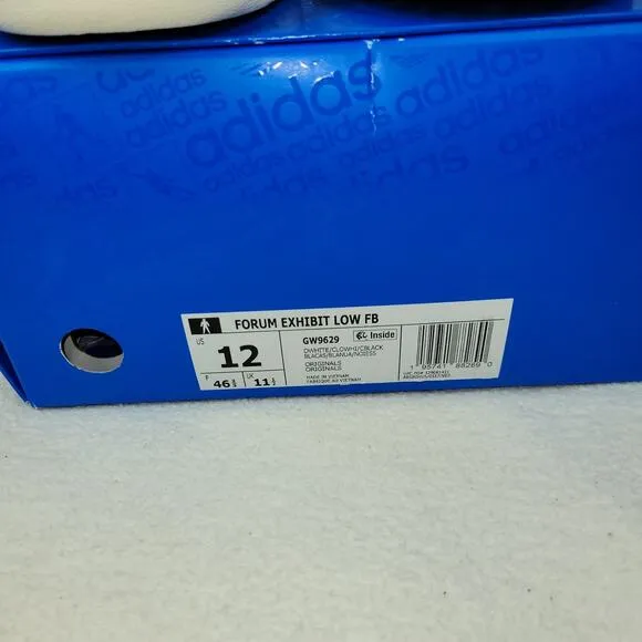 Adidas Shoes Mens Sz 12 Forum Exhibit Low White Multi GW9629 Sneakers Athletic